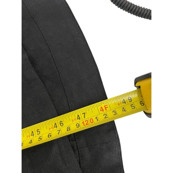 Zara ZW Womens Midi Dress L Large Black Linen Sleeveless Cut Out  2731/094 NWT - Picture 11 of 12